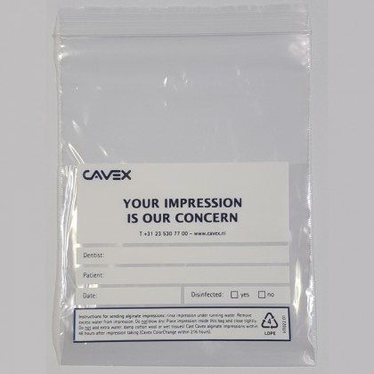 Cavex Impresafe ZipLock Plastic Bags with Print - 150 x 200mm -  50pc - 1 Pack
